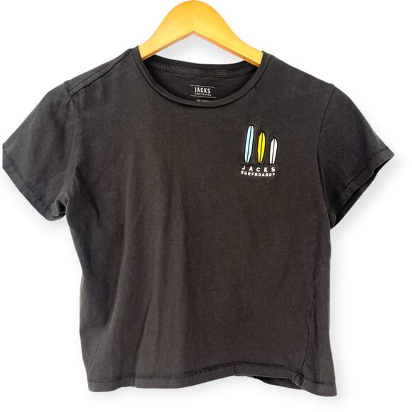 Jacks Surf Boards | M | Women's Tee Embroidered Cropped Short Sleeve T-shirt - Picture 1 of 4